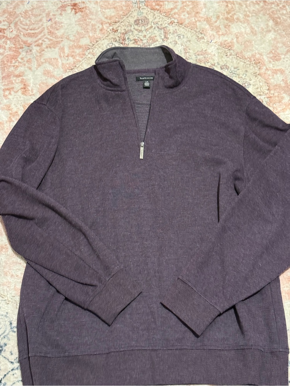 Van Heusen Men's Plum Half-Zip Sweater